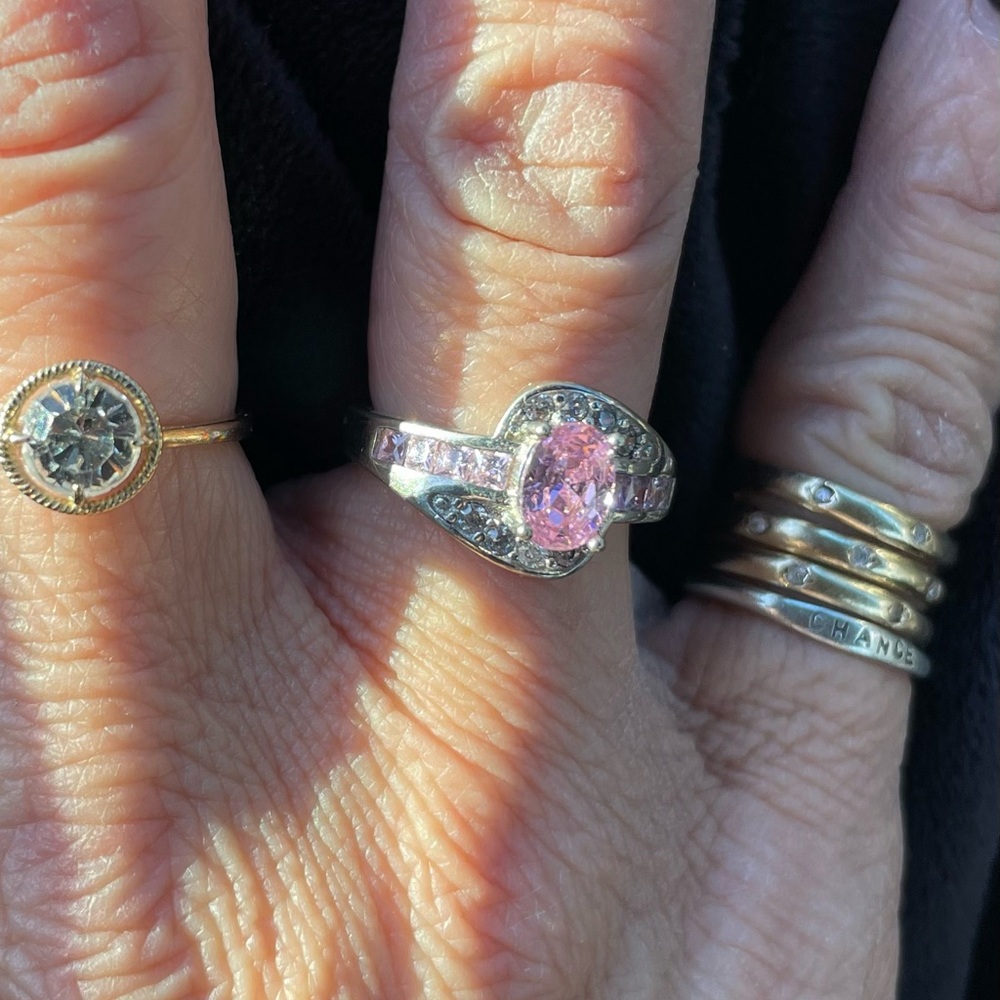 💗 sterling silver pink sapphire ring